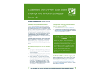 New resources to support sustainable procurement in health care