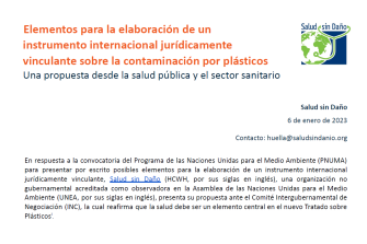 Elementos para la elaboración de un  instrumento internacional jurídicamente  vinculante sobre la contaminación por plásticos